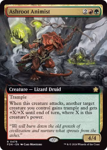 Ashroot Animist (Extended Art) (478), Foundations — Magic card price