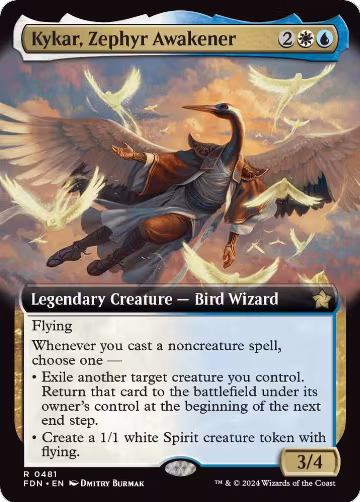 Kykar, Zephyr Awakener (Extended Art) (481), Foundations — Magic card price