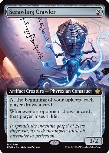 Scrawling Crawler (Extended Art) (486), Foundations — Magic card price