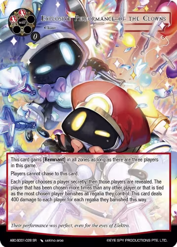 Explosive Performance Of The Clowns (ABC-SD01-028) (ABC-SD01-028 SR), ABC Duel Decks — Force of Will card price