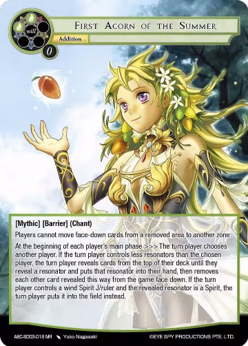 First Acorn Of The Summer (ABC-SD03-018) (ABC-SD03-018 MR), ABC Duel Decks — Force of Will card price