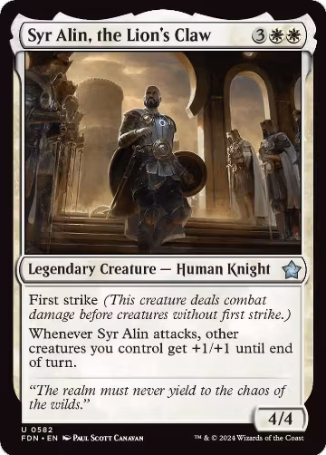 Syr Alin, the Lion's Claw (582), Foundations — Magic card price