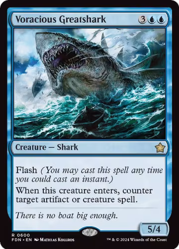 Voracious Greatshark (600), Foundations — Magic card price