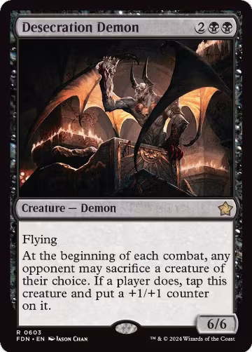 Desecration Demon (603), Foundations — Magic card price