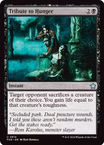 Tribute to Hunger (614), Foundations — Magic card price