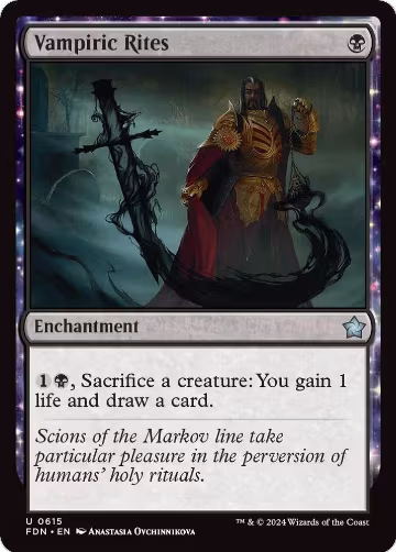 Vampiric Rites (615), Foundations — Magic card price