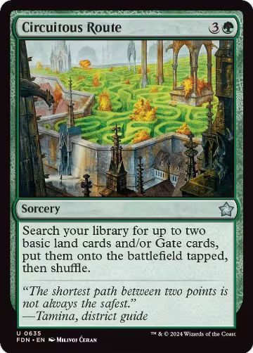 Circuitous Route (635), Foundations — Magic card price