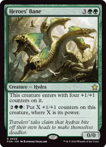 Heroes' Bane (639), Foundations — Magic card price