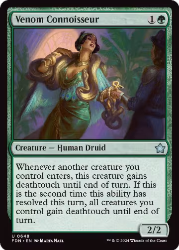 Venom Connoisseur (648), Foundations — Magic card price
