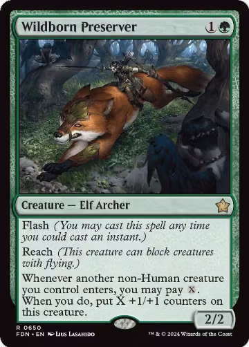 Wildborn Preserver (650), Foundations — Magic card price