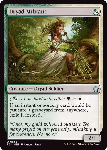 Dryad Militant (656), Foundations — Magic card price