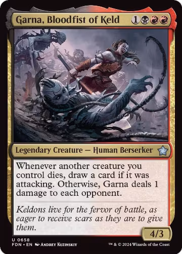 Garna, Bloodfist of Keld (658), Foundations — Magic card price