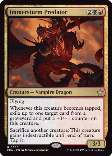 Immersturm Predator (660), Foundations — Magic card price