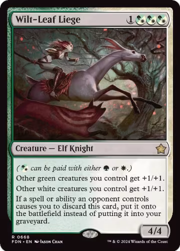 Wilt-Leaf Liege (668), Foundations — Magic card price
