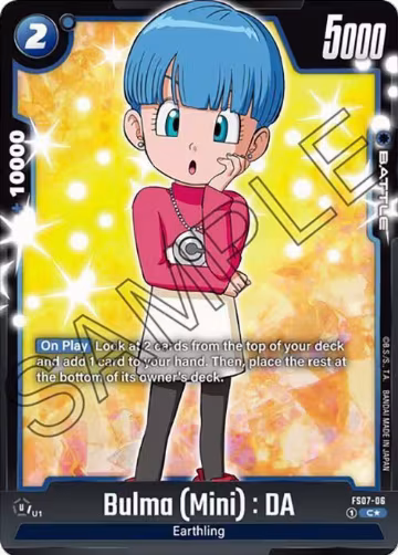Bulma (Mini) : DA (Bonus Pack Alternate Art) (FS07-06) — card price