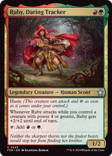 Ruby, Daring Tracker (245), Foundations — Magic card price