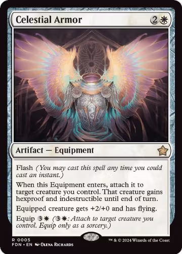 Celestial Armor (5), Foundations — Magic card price