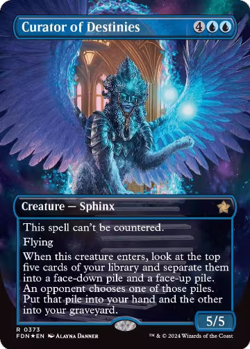 Curator of Destinies (Borderless) (Mana Foil) (373), Foundations — Magic card price