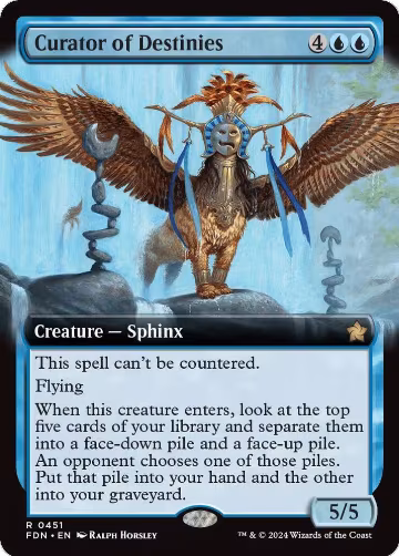 Curator of Destinies (Extended Art) (451), Foundations — Magic card price