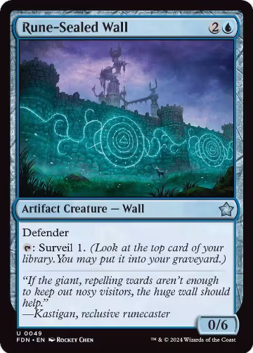 Rune-Sealed Wall (0049) (49), Foundations — Magic card price