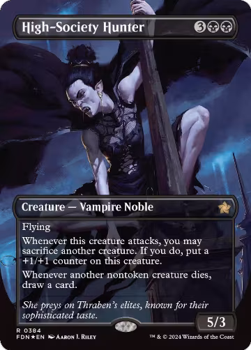 High-Society Hunter (Borderless) (Mana Foil) (384), Foundations — Magic card price