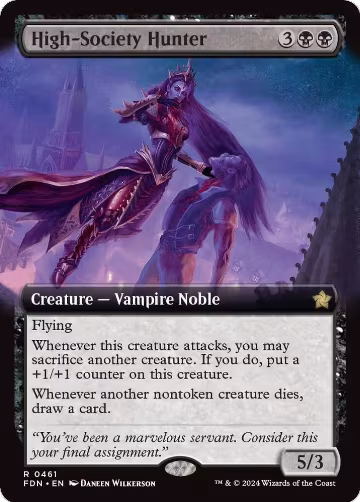 High-Society Hunter (Extended Art) (461), Foundations — Magic card price
