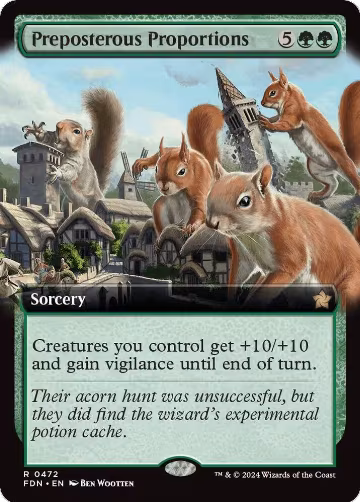 Preposterous Proportions (Extended Art) (472), Foundations — Magic card price