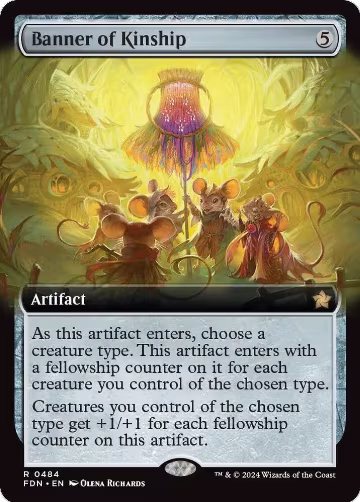 Banner of Kinship (Extended Art) (484), Foundations — Magic card price
