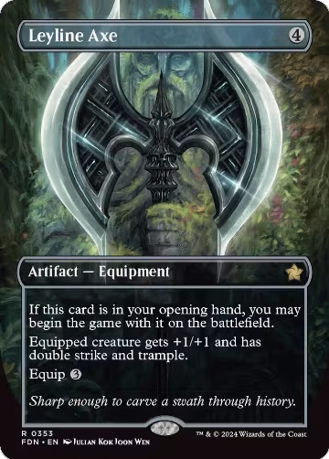 Leyline Axe (Borderless) (353), Foundations — Magic card price