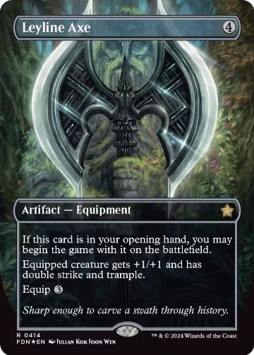 Leyline Axe (Borderless) (Mana Foil) (414), Foundations — Magic card price