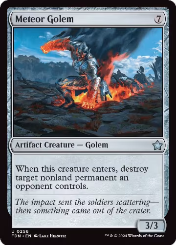 Meteor Golem (256), Foundations — Magic card price