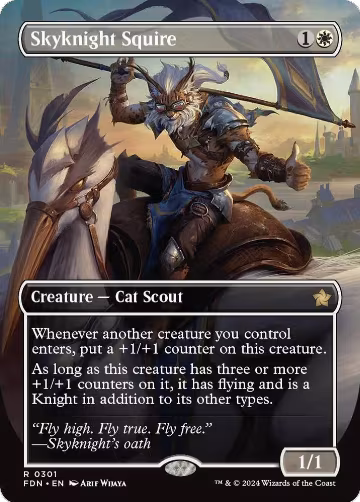 Skyknight Squire (Borderless) (301), Foundations — Magic card price