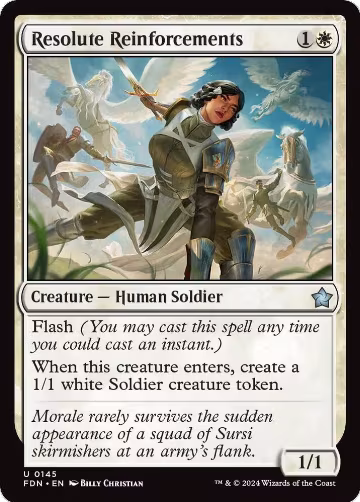 Resolute Reinforcements (145), Foundations — Magic card price