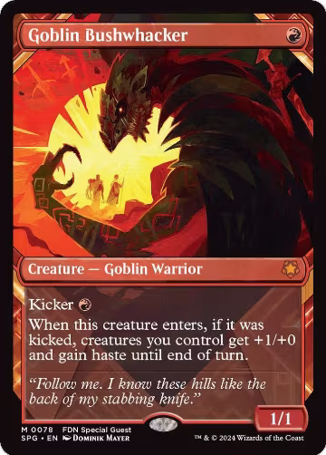 Goblin Bushwhacker (Showcase) (78), Special Guests — Magic card price