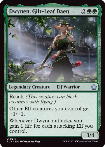 Dwynen, Gilt-Leaf Daen (217), Foundations — Magic card price