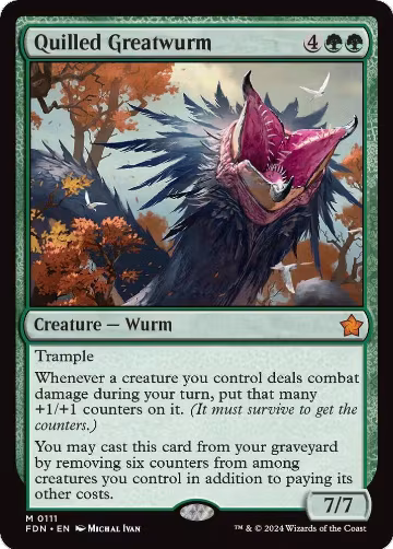 Quilled Greatwurm (111), Foundations — Magic card price