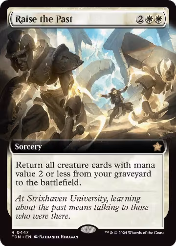 Raise the Past (Extended Art) (447), Foundations — Magic card price