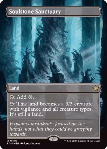 Soulstone Sanctuary (Borderless) (Mana Foil) (416), Foundations — Magic card price