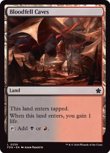 Bloodfell Caves (259), Foundations — Magic card price