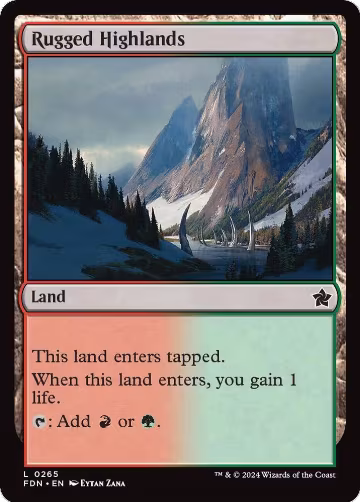Rugged Highlands (265), Foundations — Magic card price