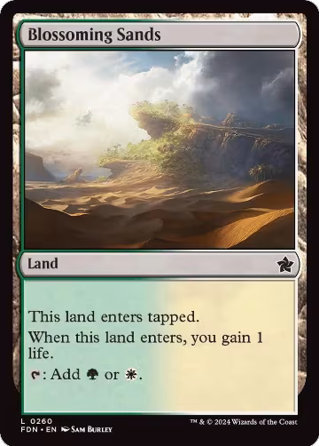 Blossoming Sands (260), Foundations — Magic card price