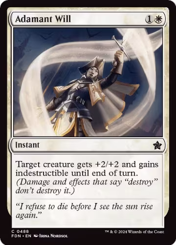 Adamant Will (488), Foundations — Magic card price