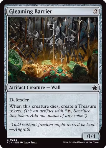 Gleaming Barrier (252), Foundations — Magic card price