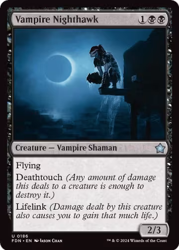 Vampire Nighthawk (0186) (186), Foundations — Magic card price