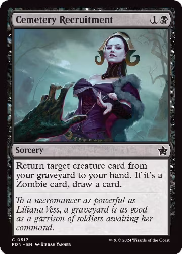 Cemetery Recruitment (517), Foundations — Magic card price