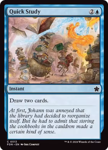 Quick Study (513), Foundations — Magic card price