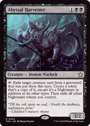 Abyssal Harvester (54), Foundations — Magic card price