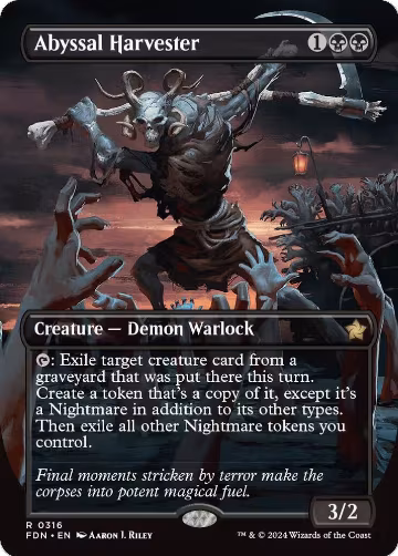 Abyssal Harvester (Borderless) (316), Foundations — Magic card price