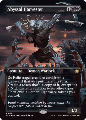 Abyssal Harvester (Borderless) (Mana Foil) (381), Foundations — Magic card price