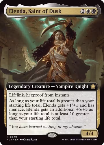 Elenda, Saint of Dusk (Extended Art) (479), Foundations — Magic card price